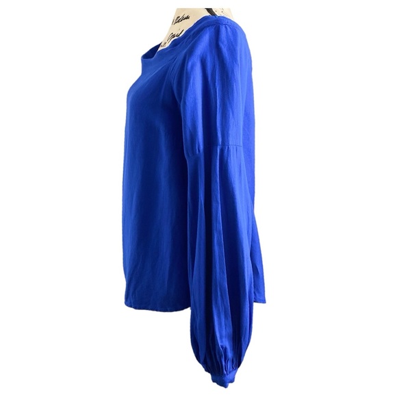 Anthropologie Tops - FLOREAT Linen Blend Peasant Top with Balloon Sleeves Size 6 - Picture 2 of 16